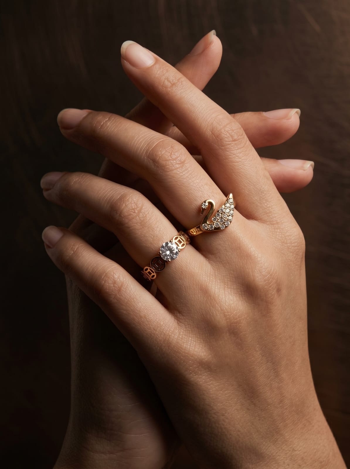 Swan Sparkle Ring& Lumiere Circle Ring..