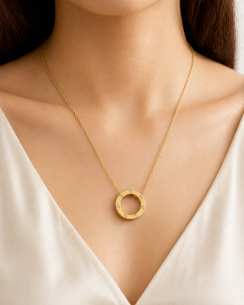 Celestial Circle Crystal Pendant