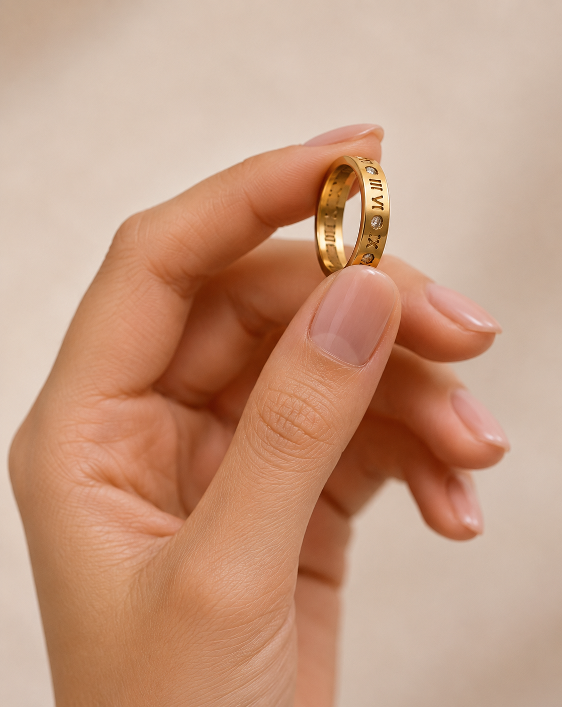 Shell Link Ring,Roman Numeral Ring..