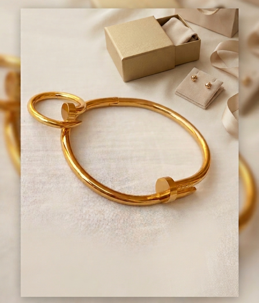 Nail Cuff Pair with Nail Ring...