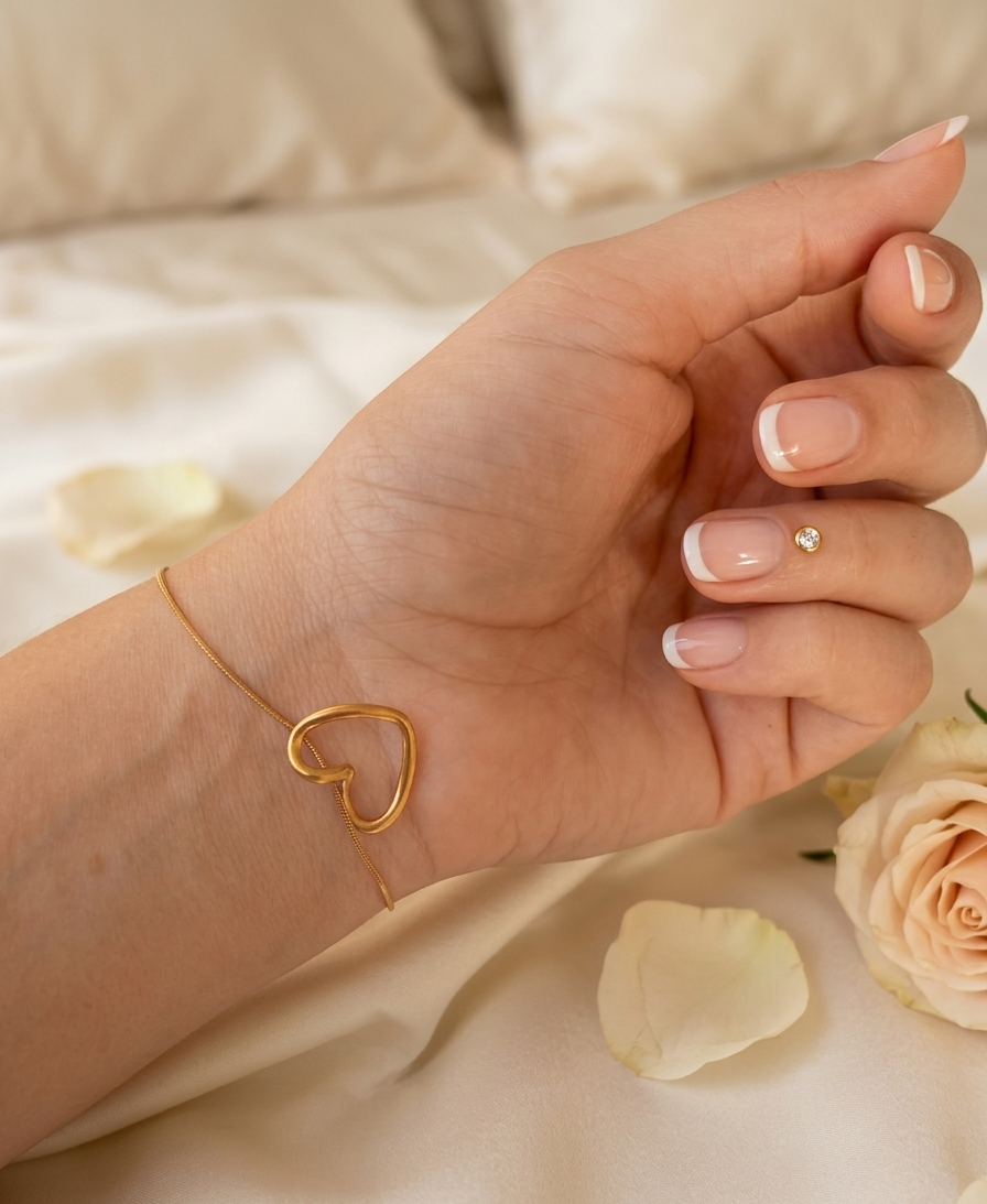Minimal Heart Bracelet..