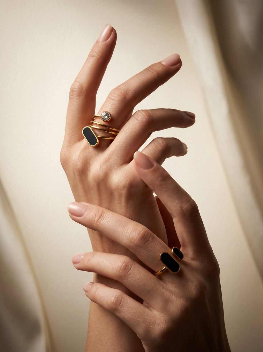 Eclipse  Gold Ring Duo