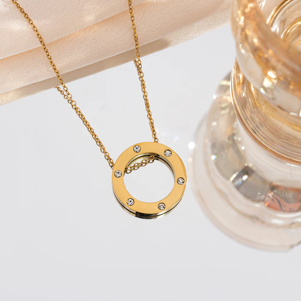Celestial Circle Crystal Pendant